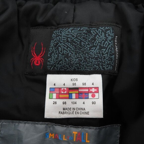 Spyder Unisex Kids Child 4 Solid Black Winter Snow Pants Pockets XT Waterproof - Picture 8 of 13